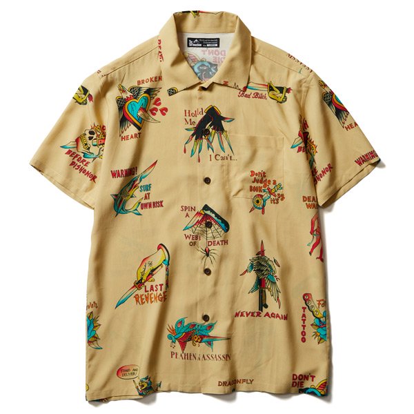 SOFT MACHINE/ソフトマシーン】BLADES SHIRTS S/S【レーヨンシャツ