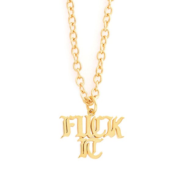 HUF FUCK IT GOLD NECKLACE