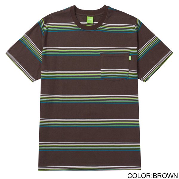 HUF ボーダー (DROP OUT STRIPE CREW)Tシャツ XL