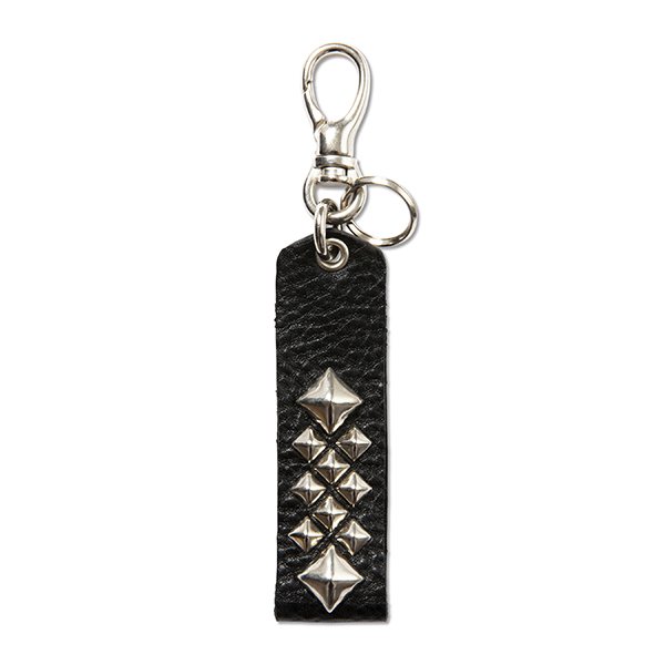 【CALEE 】STUDS & EMBOSSING ASSORT LEATHER KEY RING Type D【キーリング】