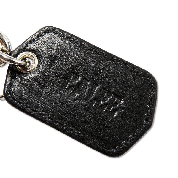 CALEE】STUDS & EMBOSSING ASSORT LEATHER KEY RING Type A