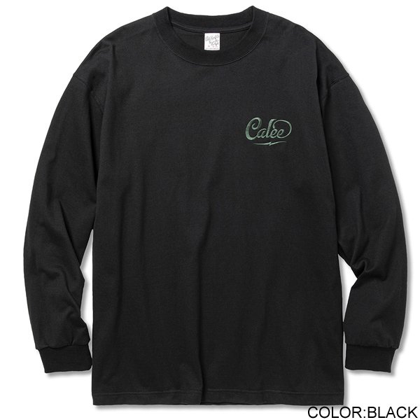 CALEE DROP SHOULDER CALEE LOGO EMBROIDERY L/S T-SHIRT