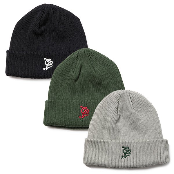 【CALEE】CALE LOGO EMBROIDERY COTTON KNIT CAP 【ニット帽】