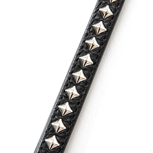 CALEE - × HIGH FIVE FACTORY LEATHER MULTI WRIST STRAP (BLACK