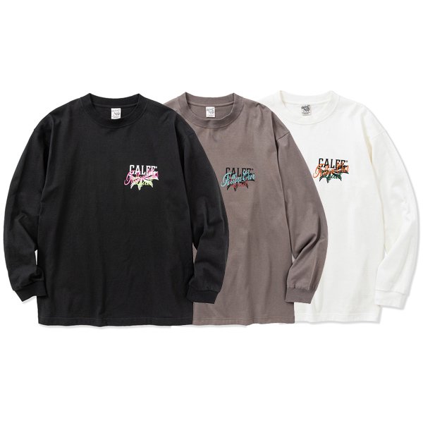 CALEE】DROP SHOULDER CALEE FOL LOGO L/S T-SHIRT【ワイドシルエット