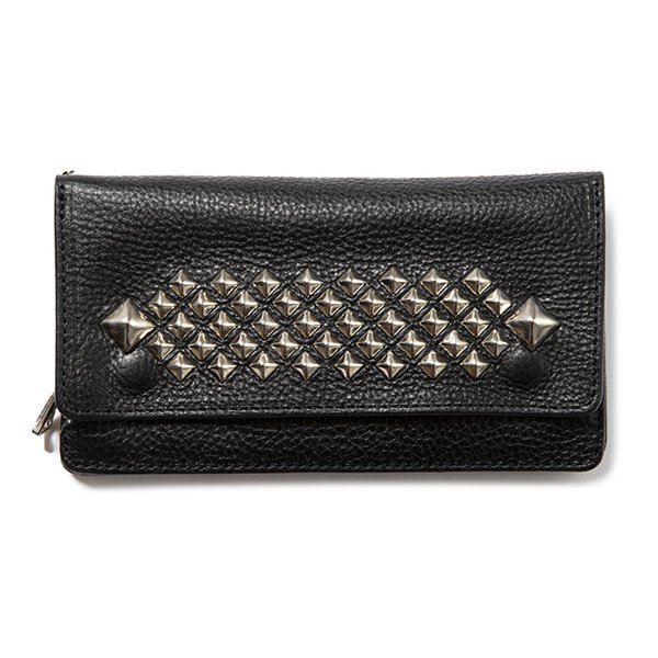 CALEE STUDS LEATHER OLONG WALLET ONE S FORTE