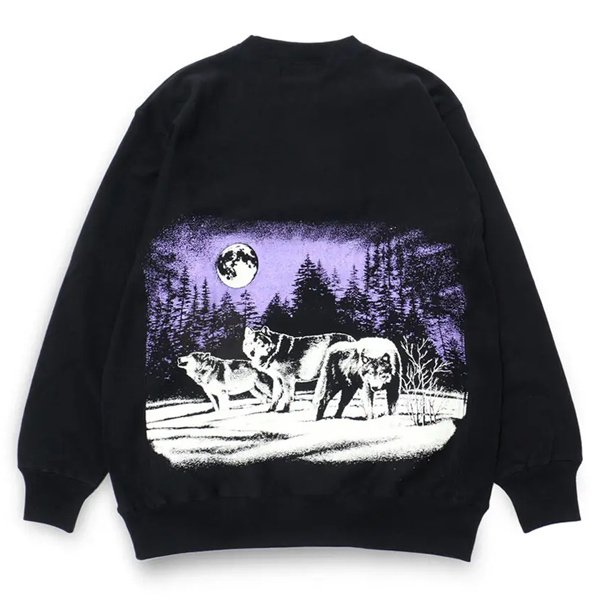 HideandSeek / ハイアンドシーク】WOLF SWEAT SHIRT【クルースウェット