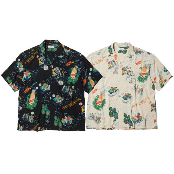 RADIALL/ラディアル】HOT DUB - OPEN COLLARED SHIRT S/S【レーヨン 