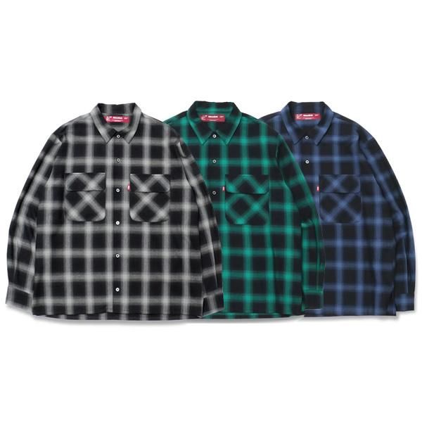 HideandSeek/ハイアンドシーク】OMBRE CHECK L/S SHIRT【チェック