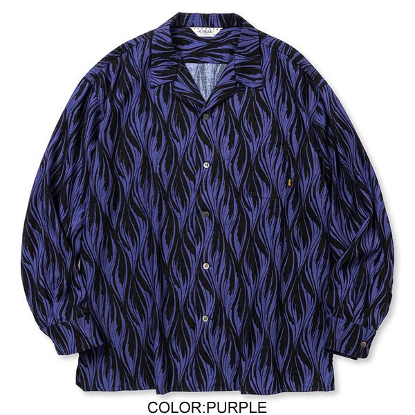 CALEE FEATHER PATTERN L/S SHIRT