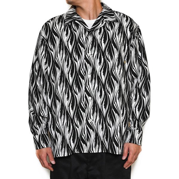 CALEE FEATHER PATTERN L/S SHIRT