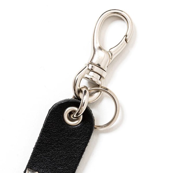 CALEE STUDS LEATHER ASSORT KEY RING -TYPE �- D