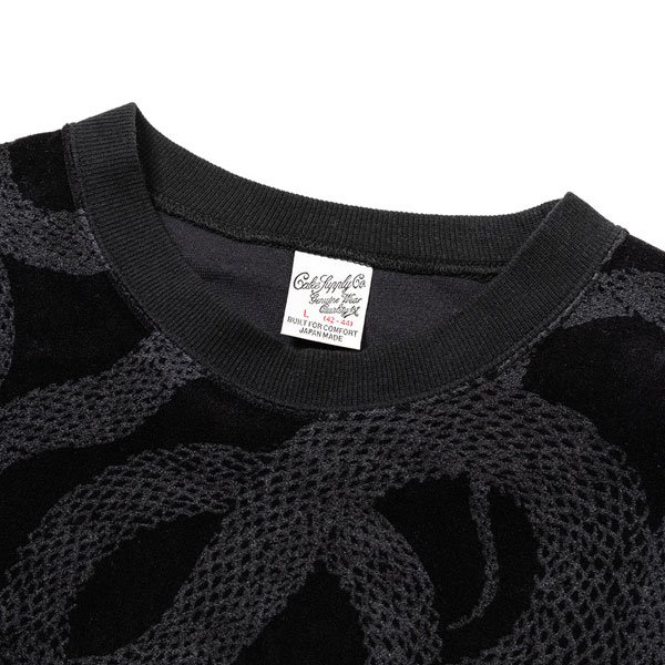 CALEE/キャリー】ALLOVER SNAKE PATTERN VELOUR CREW NECK SH【ベロアクルーネックスウェット】 -  ONE'S FORTE | ONLINE STORE