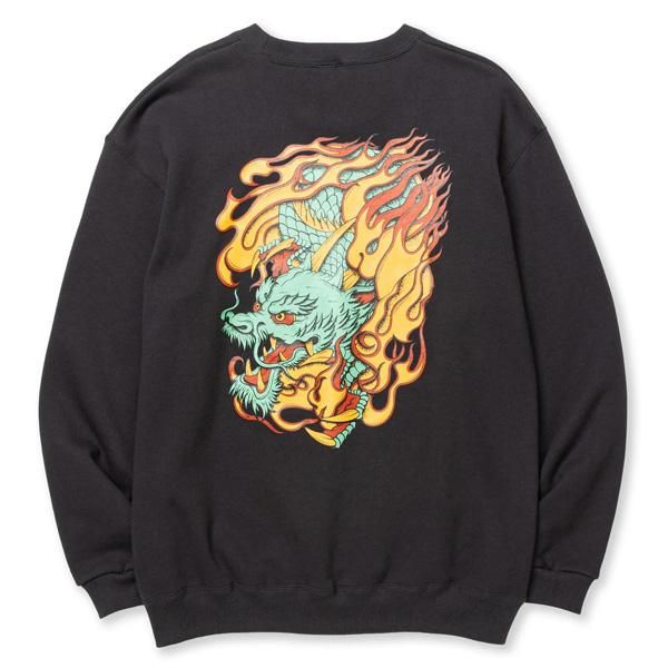 【CALEE】FLAME DRAGON LOGO CREW NECK SW CALEE/キャリー】FLAME DRAGON LOGO CREW NECK SW【クルーネック