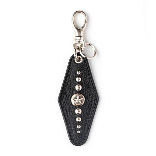 CALEE SILVER STAR CONCHO LEATHER KEY RING TYPE Aڥ󥰡