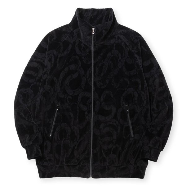 CALEEJQ VELOUR TRACK TYPE JACKET SNAKE PATTERNڥ٥㥱åȡ