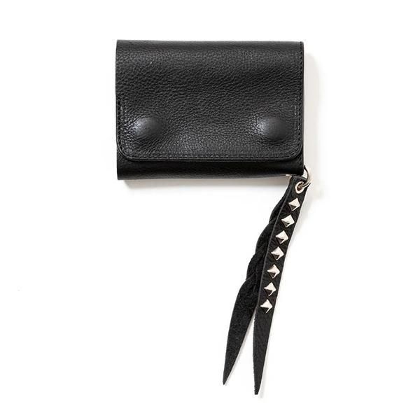 CALEE PLANE LEATHER FLAP HALF WALLET STUDS CHARMڥåȡ