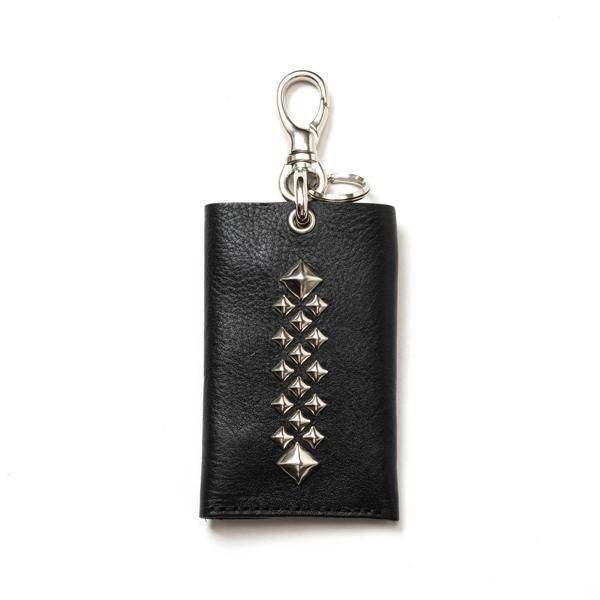 CALEE STUDS LEATHER KEY CASEڥ