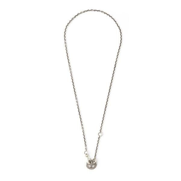 CALEE SILVER SNAKE WHEEL NECKLACE ��EXCLUSIVE��