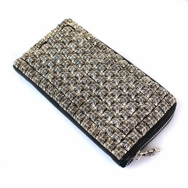 クロムハーツ フルロード ボックスクロス ピラミッド スタッズ 長財布 / CHROME HEARTS REC F ZIP wallet