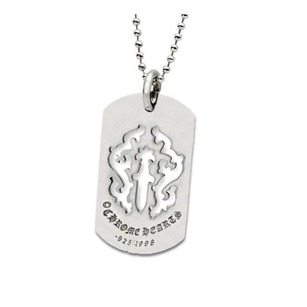 クロムハーツ ダガー ドッグタグ シルバーネックレス / CHROME HEARTS dagger dog tag silver necklace