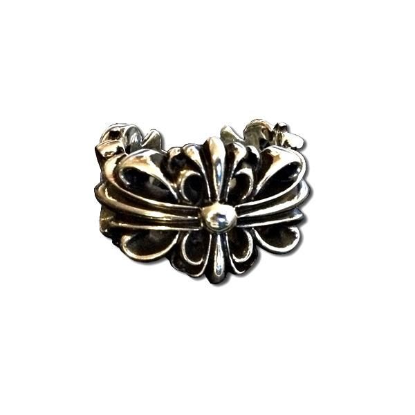 クロムハーツ ダブルフローラル クロス シルバー リング / CHROME HEARTS dubble floral cross ring