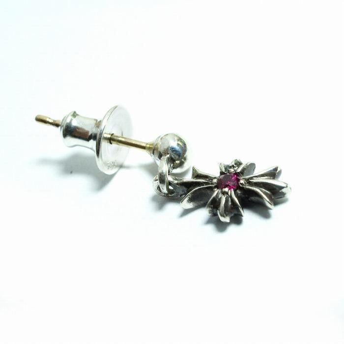 クロムハーツ ピアス タイニーE CH プラス with ルビー / CHROME HEARTS earring tiny e CH plus