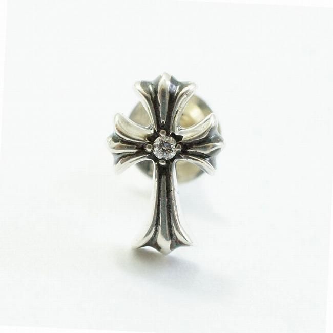 CHROME HEARTS ワンダイヤ スタッドピアス 安全 - アクセサリー