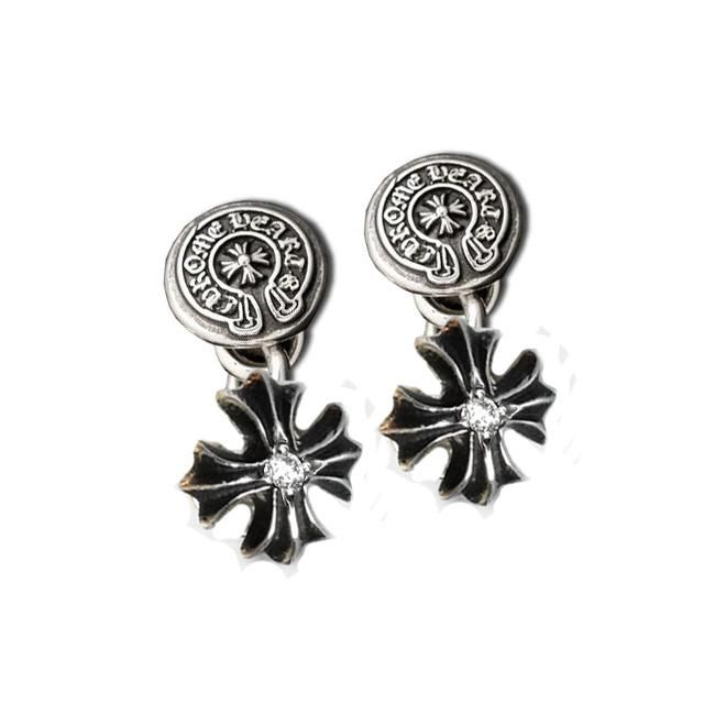 クロムハーツ シルバー カフス ／ カフリンクス CHプラス with ダイアモンド / CHROME HEARTS Cufflinks