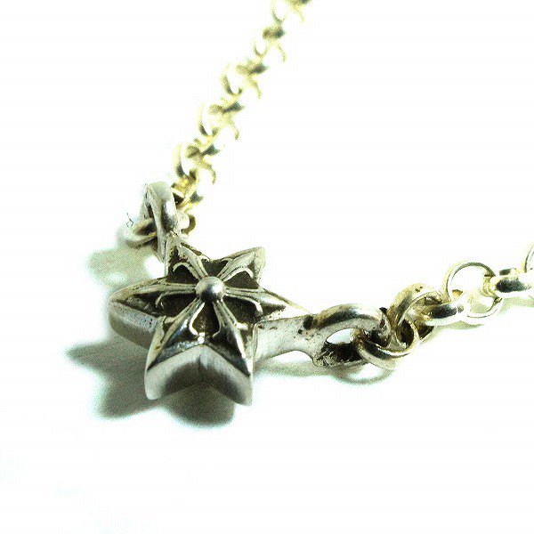 クロムハーツ ロールチェーン + スター チャーム ネックレス / CHROME HEARTS Necklace Roll chain with  Star Charm