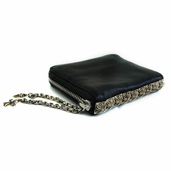 クロムハーツ 財布 3サイドジップ ウォレット ブラックヘビーレザー / CHROME HEARTS 3 side zip wallet