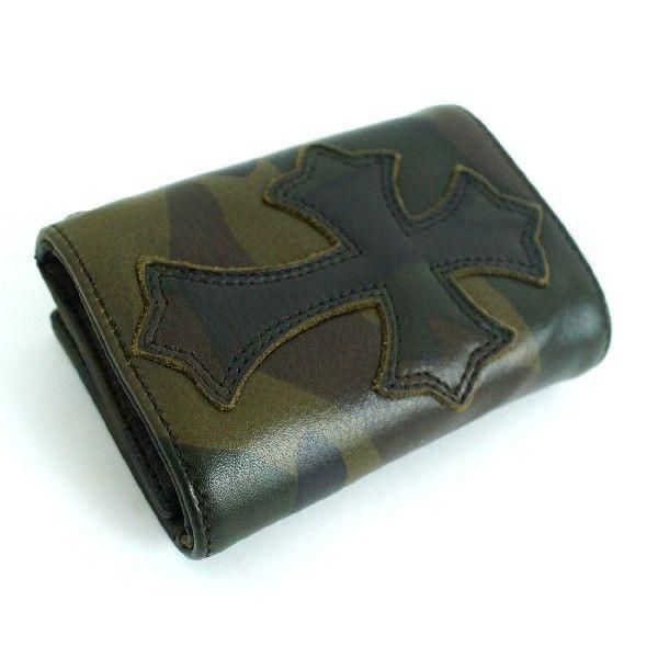 状態は綺麗で革特有の艶もありchrome hearts 3fold wallet