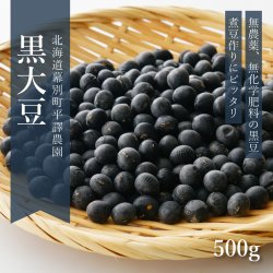 北海道産無農薬黒大豆500g｜平譯農園-2022年秋収穫_t1