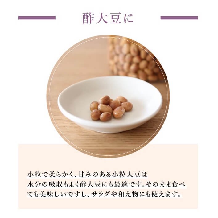 北海道産無農薬「小粒大豆」 500g｜平譯農園-2022年秋収穫_t1