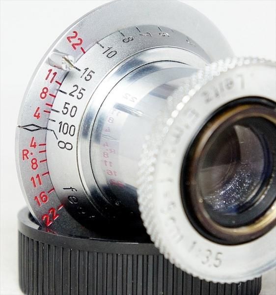 ライカ Leica 赤エルマー 50mm F3.5 実用美品 オマケ多数!! - レンズ(単焦点)