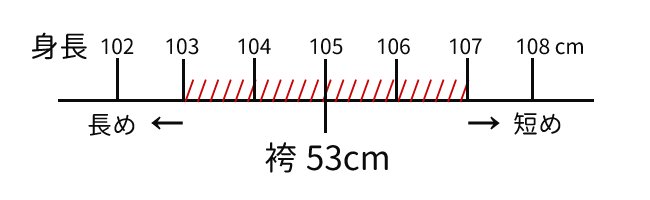 七五三　袴丈53cm