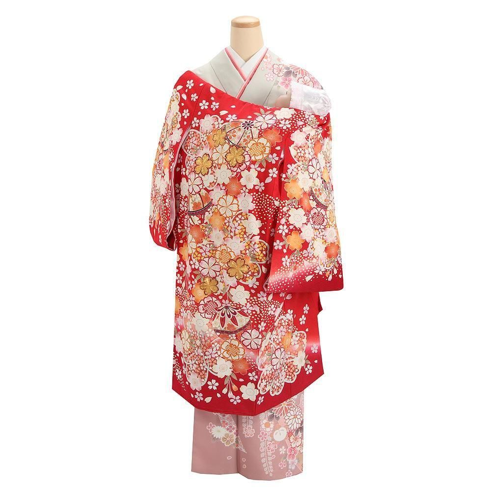 お宮参り 初着 祝着 着物 和服 命名書プレゼント中／お宮参り着物、女児産着（初着）レンタル