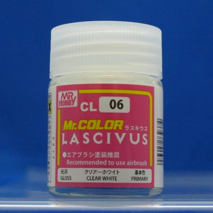 GSIクレオスMr.カラーCL06 LASCIVUS（ラスキウス）クリアーホワイト 18ｍｌ＜光沢＞-プラモデルの工具・材料のセレクトショップ  アイテムクラフト item-Craft