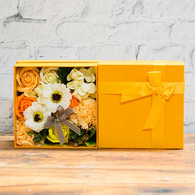 お花の入浴剤バスフレグランスソープ-ボックスアレンジ|花を楽しむ通販ショップ《ケイコレクション》