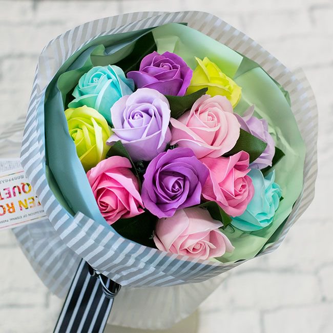 お花の入浴剤バスフレグランスソープ-ダズンローズブーケ |花を楽しむ通販ショップ《ケイコレクション》