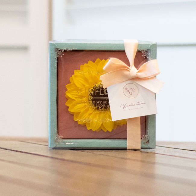 お花の入浴剤バスフレグランスソープ-ひまわりBOX|花を楽しむ通販ショップ《ケイコレクション》