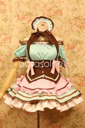 パラソルネットメイド服 青 パラソルネットメイド服 青