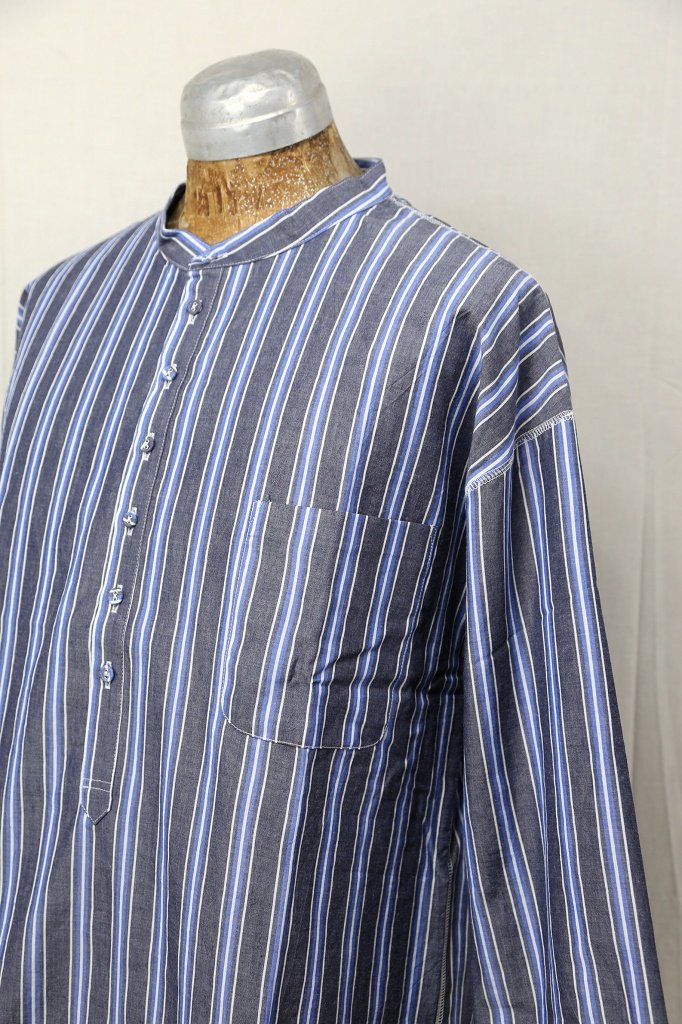 EELProducts イールプロダクツ 真夏のチャコールヘンリー スタンドカラーシャツ メンズ