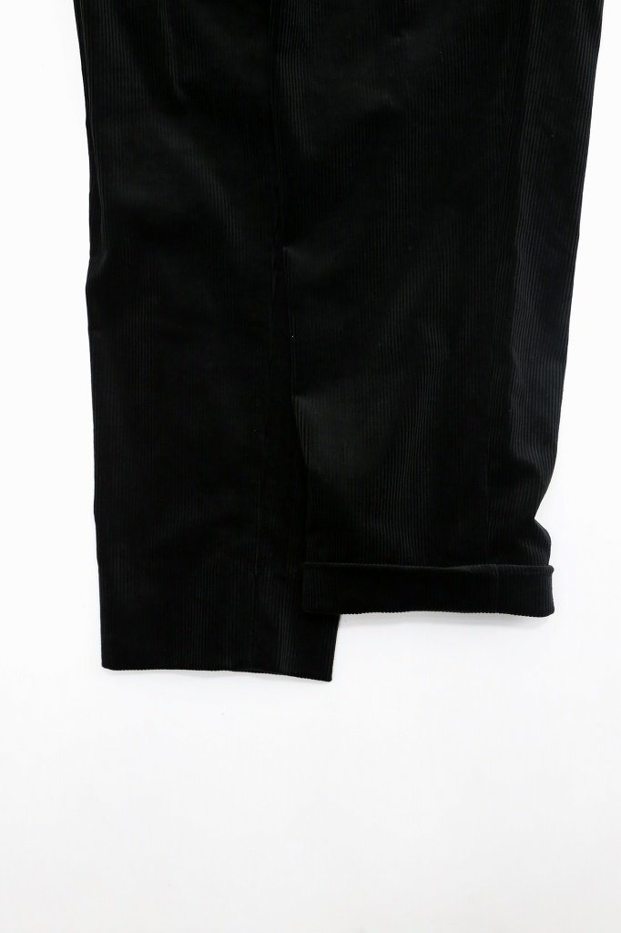 semoh（セモー）｜Corduroy tuck trousers (Mens) Black｜通販 ソコノワ