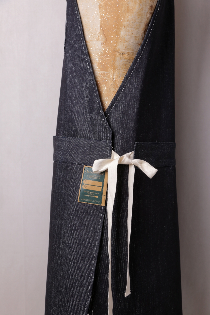極美品★ASEEDONCLOUD★HW apron★ウール エプロン★カーキ 極美品☆ASEEDONCLOUD☆HW apron☆ウール エプロン☆カーキ