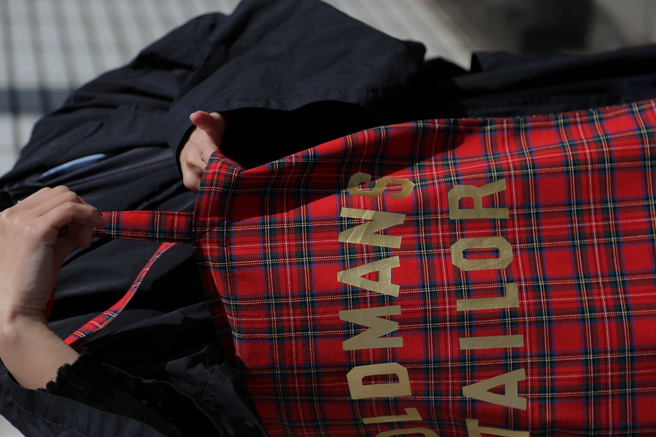 OLDMANS TAILOR チェック柄トートバッグ 美品 OLDMAN'S TAILOR（オールドマンズテーラー）｜OMT PRINT TOTE