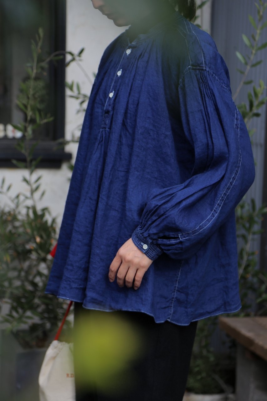 SP（エシュペー）｜INDIGO LINEN BLOUSE（Blue）｜通販 - ソコノワ