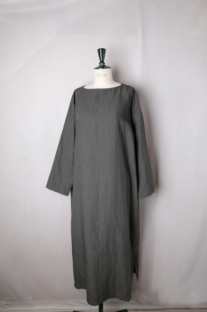 SP（エシュペー）｜1/60 LINEN-APRON ONEPIECE（Charcoal）｜通販 - ソコノワ