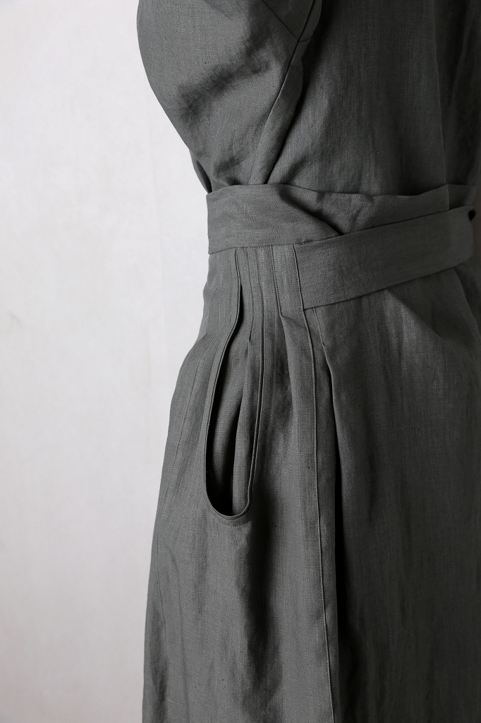 SPエシュペー/ LINEN APRON ONEPIECE SP（エシュペー）｜1/60 LINEN-APRON ONEPIECE（Charcoal