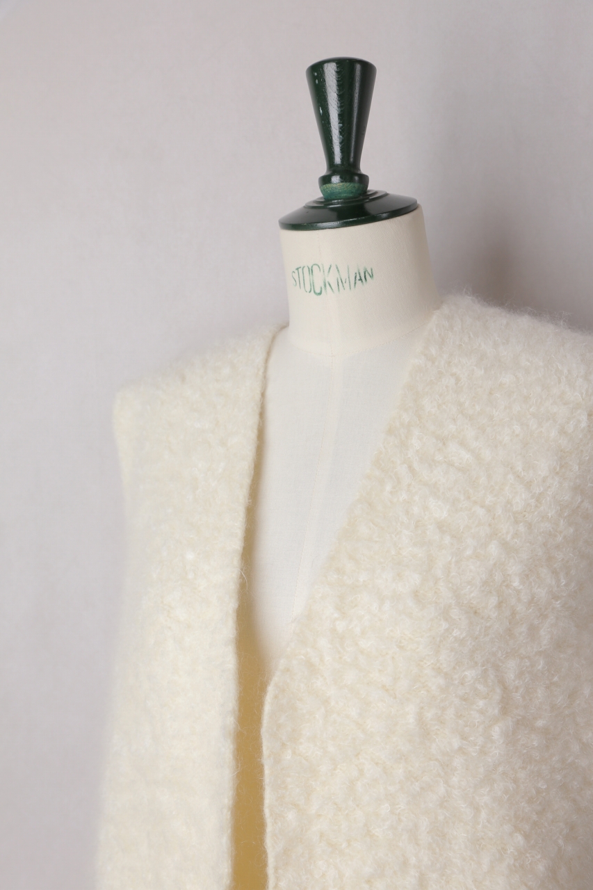 R&D.M.Co-（オールドマンズテーラー）｜PILE KNIT GILET（White